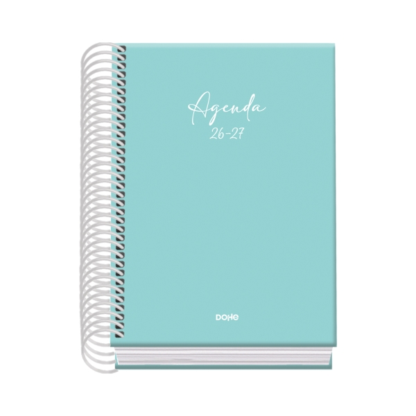 Dohe Basic Serenity Agenda Escolar 26/27 - Formato A6 - Dia Pagina - Papel Offset Ahuesado 70g - Cubierta de Carton Plastificado - Espiral Metalica - Goma - 12x17x3cm - Color Verde Dohe Basic Serenity Agenda Escolar 26/27 - Formato A6 - Dia Pagina - Papel Offset Ahuesado 70g - Cubierta de Carton Plastificado - Espiral Metalica - Goma - 12x17x3cm - Color Verde
