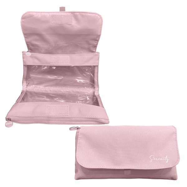 Dohe Serenity Portatodo Doble - Solapa con Bolsillo Interior - Cremallera - Ventanas Transparentes - Poliester - 22x11x6cm - Color Rosa Dohe Serenity Portatodo Doble - Solapa con Bolsillo Interior - Cremallera - Ventanas Transparentes - Poliester - 22x11x6cm - Color Rosa