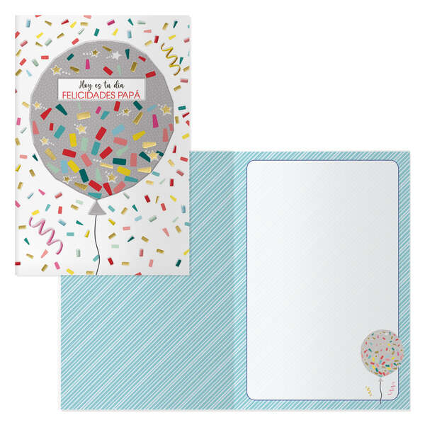 Dohe Pack de 6 Tarjetas de Felicitacion Dia del Padre - 11.5x17cm - Impresion a Todo Color - Estampaciones con Pelicula de Color - Papel Offset Blanco de 300gr - Incluye Sobre de Color
