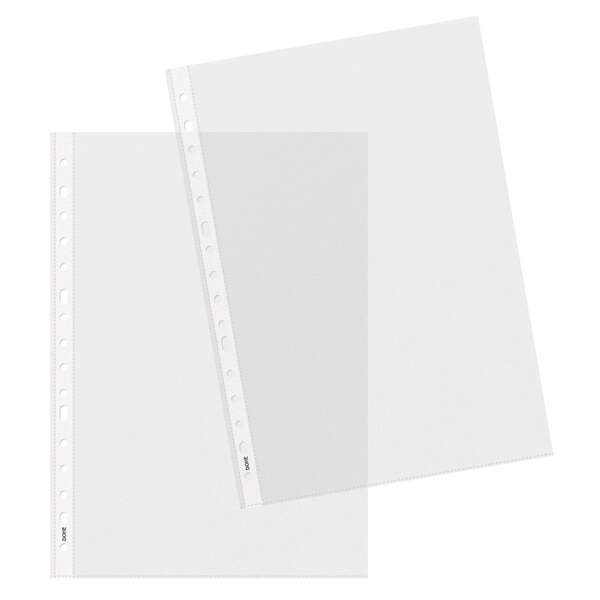Dohe Basic Plus Pack de 100 Fundas Multitaladro Tamaño Folio 16 Taladros - Polipropileno Rugoso - Calidad Basica Plus