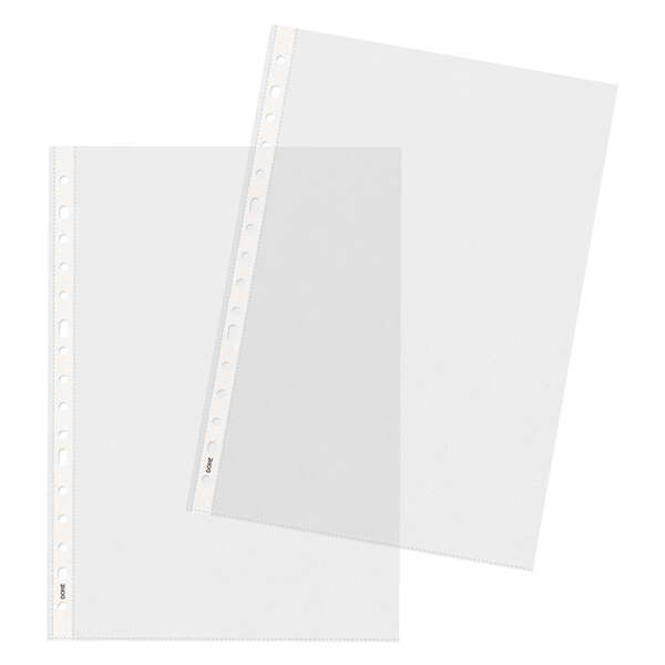 Dohe Premium Plus Pack de 100 Fundas Multitaladro Tamaño Folio - Polipropileno Rugoso - 16 Perforaciones Dohe Premium Plus Pack de 100 Fundas Multitaladro Tamaño Folio - Polipropileno Rugoso - 16 Perforaciones