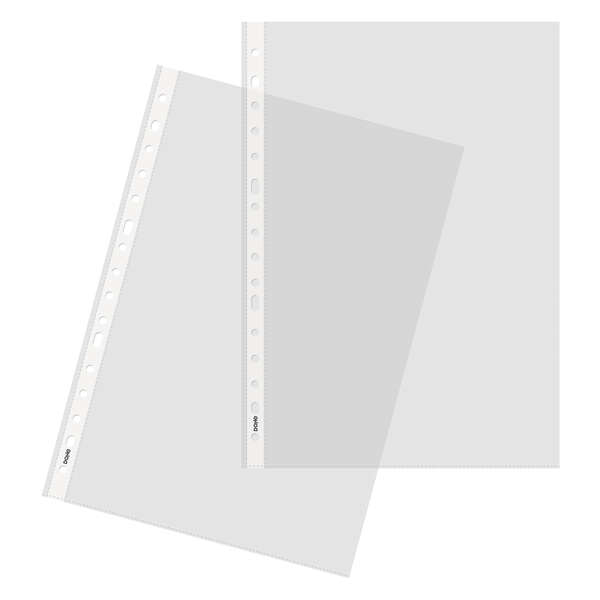 Dohe 100 Fundas Multitaladro en Polipropileno Liso Cristal - 16 Perforaciones Dohe 100 Fundas Multitaladro en Polipropileno Liso Cristal - 16 Perforaciones