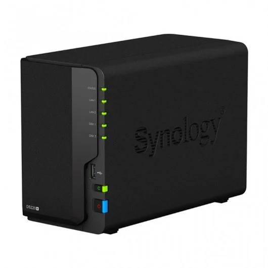 Synology DiskStation DS220+ Caja de Almacenamiento Centralizada NAS - Capacidad para 2 Ud. de Almacenamiento - Interfaz SATA III - Compatible con 2.5\", 3.5\" - 2x RJ-45, 2x USB