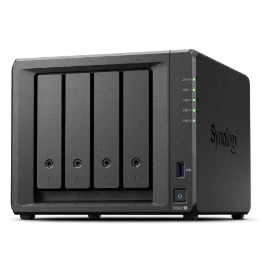 Synology DiskStation DS923+ Servidor de Almacenamiento NAS - Hasta 4 Unidades de Almacenamiento - Interfaz Soportado M.2, SATA III - Compatible con 2.5\", 3.5\" - 2x RJ-45, 2x USB 2.0