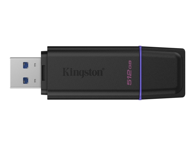 Kingston DataTraveler Exodia Memoria USB 512GB - USB 3.2 Gen 1 - Con Tapa - Enganche para Llavero - Color Negro (Pendrive)