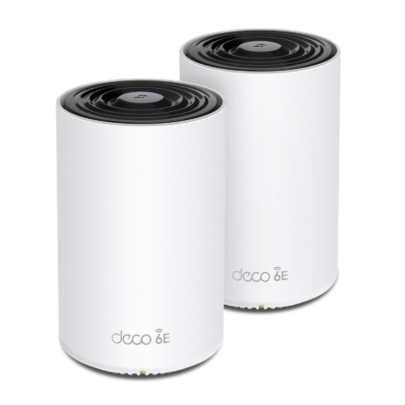 TP-Link Deco XE75 Pack de 2 Sistemas WiFi Mesh - Tribanda - Velocidad hasta 5.4Gbps - WiFi 6E - Ethernet 1Gbps - Cobertura hasta 510m2 - VPN - Color Blanco y Negro TP-Link Deco XE75 Pack de 2 Sistemas WiFi Mesh - Tribanda - Velocidad hasta 5.4Gbps - WiFi 6E - Ethernet 1Gbps - Cobertura hasta 510m2 - VPN - Color Blanco y Negro