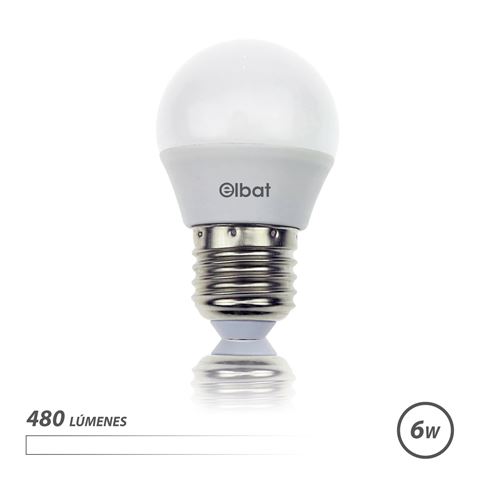 Elbat Bombilla LED G45 6W E27 480lm - 4000K Luz Blanca