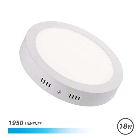 Elbat Downlight de Pared LED 18W 1950lm - Forma Circular 225mm - 6500K Luz Fria Elbat Downlight de Pared LED 18W 1950lm - Forma Circular 225mm - 6500K Luz Fria