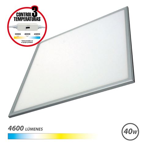 Elbat Panel LED 60x60 40W - 4600Lm - Selector 3 Temperaturas - Color Blanco Elbat Panel LED 60x60 40W - 4600Lm - Selector 3 Temperaturas - Color Blanco
