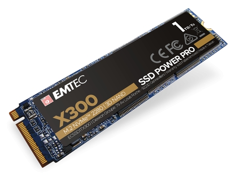 Emtec X300 Disco Duro Solido SSD M2 NVMe PCIe Gen 3.0 x 4 1TB