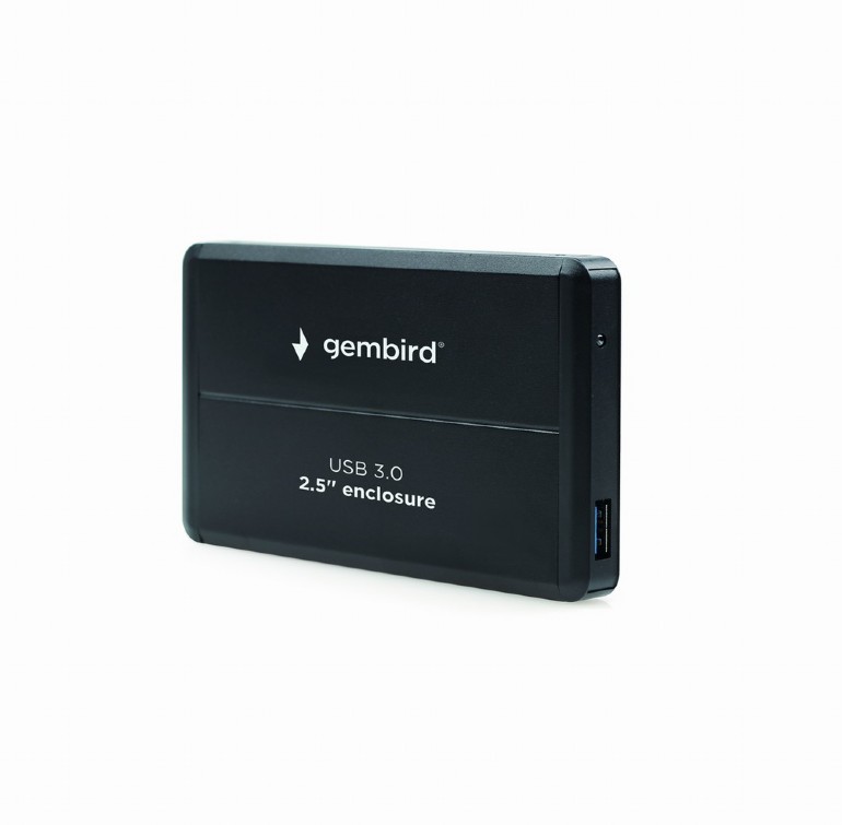 Gembird Carcasa Externa HD 2.5\" SATA USB 3.0 Aluminio - Color Negro