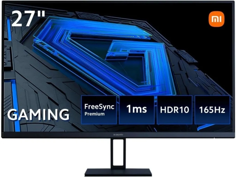 Xiaomi G27i Monitor Gaming LED IPS 27\" Full HD 1080p 165Hz FreeSync Premium - Respuesta 1ms - Relacion de Aspecto 16:9 - Angulo de Vision de 178° - HDMI, DisplayPort - VESA 75x75mm