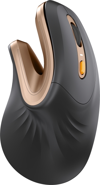 ProtoArc EM11 NL Raton Vertical Ergonomico Inalambrico - 2400 dpi - Bluetooth + 2.4Ghz - Bateria Recargable - Multidispositivo - Color Negro y Dorado ProtoArc EM11 NL Raton Vertical Ergonomico Inalambrico - 2400 dpi - Bluetooth + 2.4Ghz - Bateria Recargable - Multidispositivo - Color Negro y Dorado