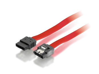 Equip Cable Serial ATA II con Clip de Seguridad - Longitud 1m - Tasa de Transferencia de hasta 3Gb