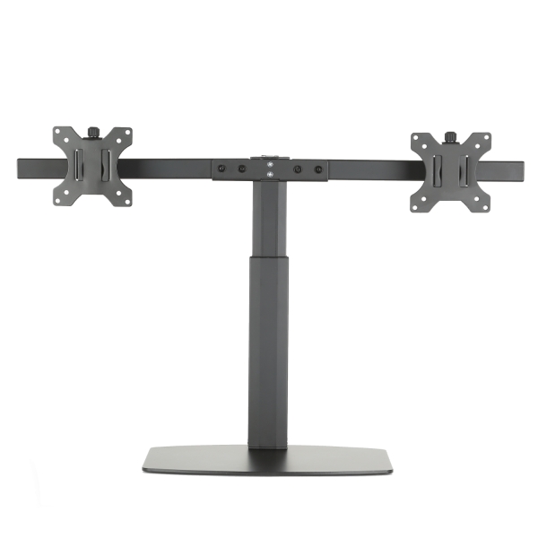 Ewent Soporte de Mesa para Dos Monitores hasta 27\" - Resorte de Gas - Giratorio e Inclinable - Gestion de Cables - Peso Maximo de 7kg por Monitor - VESA 100x100 - 738x408x250mm - Color Negro