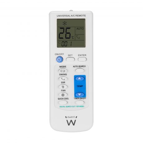 Ewent EW1579 Mando a Distancia Universal Aire Acondicionado - Color Blanco Ewent EW1579 Mando a Distancia Universal Aire Acondicionado - Color Blanco