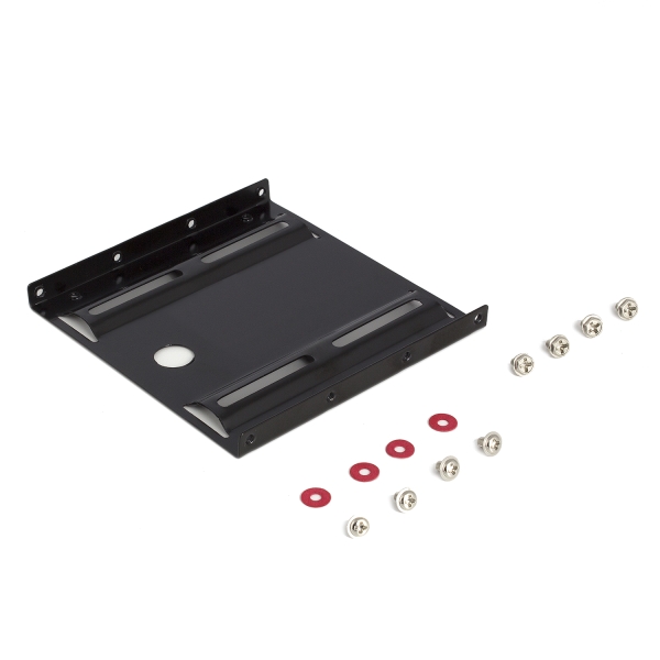 Ewent Adaptador de Montaje para Disco Duro HDD/SSD de 2.5\" en Ranura de 3.5\" - Aluminio Solido - Incluye Tornillos - Color Negro