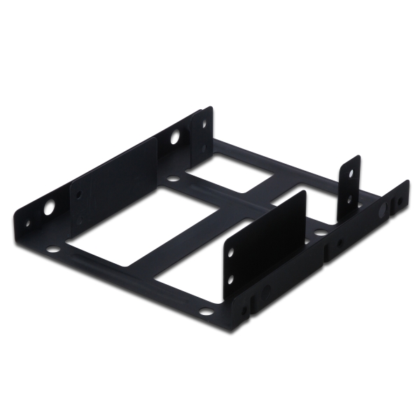 Ewent Soporte Adaptador de Montaje para Disco Duro HDD/SSD - Admite 1 HDD de 3.5\" o 2 HDD/SSD de 2.5\" - Aluminio Solido - Incluye Tornillos - Color Negro