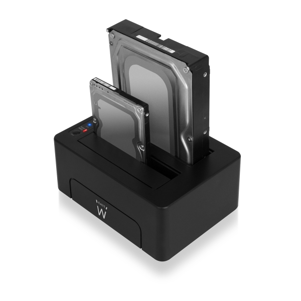 Ewent Estacion de Docking de Doble Bahia - HDD/SSD SATA de 2.5/3.5\" - USB 3.2 Gen1 - Funcion de Clonado - Indicador LED - Color Negro Ewent Estacion de Docking de Doble Bahia - HDD/SSD SATA de 2.5/3.5\" - USB 3.2 Gen1 - Funcion de Clonado - Indicador LED - Color Negro
