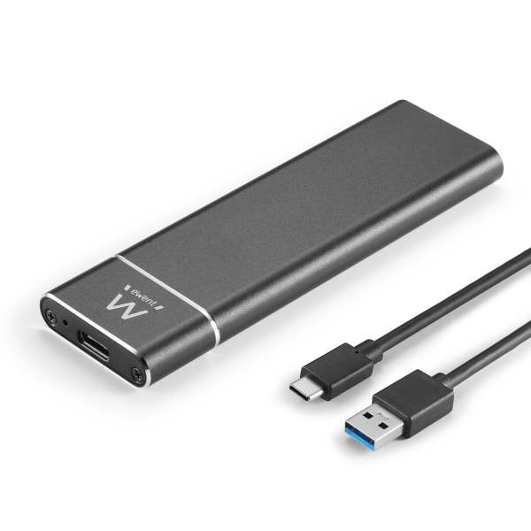 Ewent Carcasa Externa para SSD M.2 - USB-C 3.2 Gen1 - Aluminio - Disipacion de Calor - Indicador LED - Color Negro Ewent Carcasa Externa para SSD M.2 - USB-C 3.2 Gen1 - Aluminio - Disipacion de Calor - Indicador LED - Color Negro