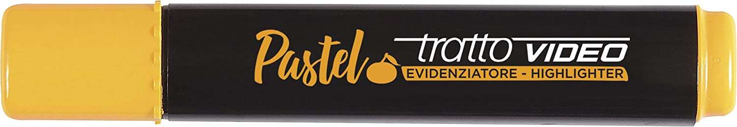 Tratto Video Pastel Marcador Fluorescente - Punta Biselada - Tinta al Agua - Secado Rapido - Color Naranja Mandarina