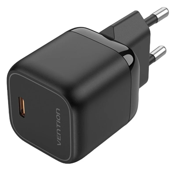 Vention Cargador de Pared GaN USB-C 30W 3A - Carga Rapida - Color Negro