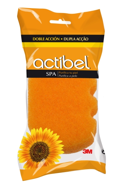 Actibel Spa Esponja Corporal de Doble Accion - 1 Lado Suave - 1 Lado Exfoliante - Ergonomica - Color Naranja Actibel Spa Esponja Corporal de Doble Accion - 1 Lado Suave - 1 Lado Exfoliante - Ergonomica - Color Naranja