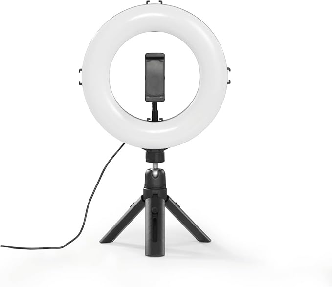 Hama SpotLight Smart 80 II Aro de Luz LED para Smartphones - Diametro 21cm - Temperatura de Color Ajustable Hama SpotLight Smart 80 II Aro de Luz LED para Smartphones - Diametro 21cm - Temperatura de Color Ajustable
