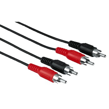 Hama Cable de Audio RCA - Doble Conector Macho - Longitud 1.2m - Color Negro Hama Cable de Audio RCA - Doble Conector Macho - Longitud 1.2m - Color Negro