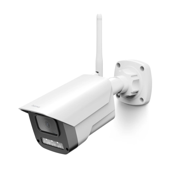 Hama Camara de Vigilancia Exterior con Microfono y Altavoz - Vision Nocturna - Cable 1.8m - Asistente de Voz - WiFi - 2.4GHz - Full HD - Color Blanco Hama Camara de Vigilancia Exterior con Microfono y Altavoz - Vision Nocturna - Cable 1.8m - Asistente de Voz - WiFi - 2.4GHz - Full HD - Color Blanco