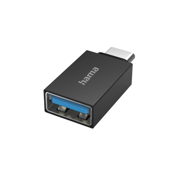 Hama Essential Adaptador USB - USB-C Macho - USB-A Hembra - Velocidada hasta 5Gbit/s - Funcion OTG - Color Negro Hama Essential Adaptador USB - USB-C Macho - USB-A Hembra - Velocidada hasta 5Gbit/s - Funcion OTG - Color Negro