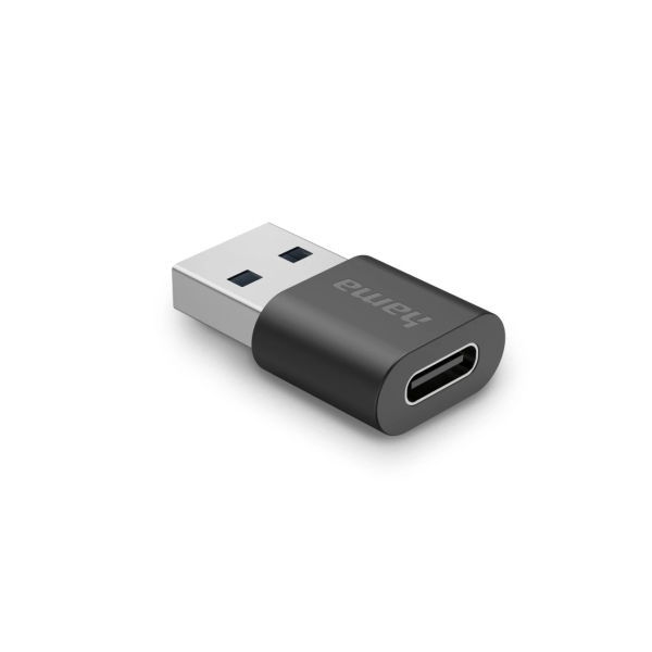 Hama Essential Adaptador USB - USB-C Hembra - USB-A Macho - 10 Gbit/s - Color Negro Hama Essential Adaptador USB - USB-C Hembra - USB-A Macho - 10 Gbit/s - Color Negro