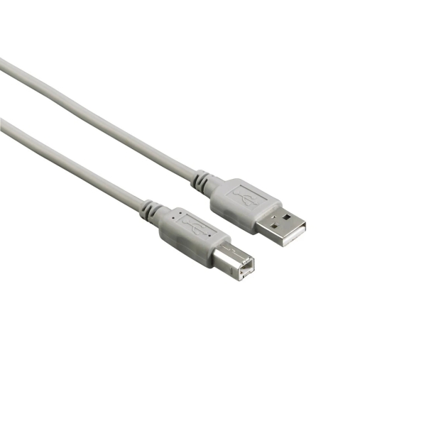 Hama Entry Cable USB - Longitud 1.5m - USB-A Macho - USB-B Macho - Velocidad hasta 480Mbps - Color Gris Hama Entry Cable USB - Longitud 1.5m - USB-A Macho - USB-B Macho - Velocidad hasta 480Mbps - Color Gris