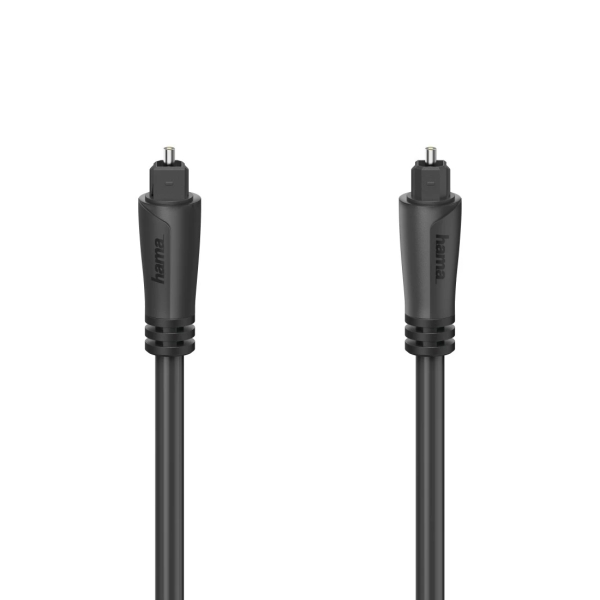 Hama Essential Cable de Fibra Optica para Audio - Longitud 1.5m - Toslink Macho - Color Negro