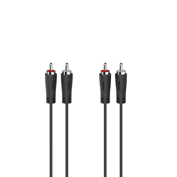 Hama Essential Cable de Audio RCA - Longitud 3m- Estereo - Doble Conector Macho - Color Negro Hama Essential Cable de Audio RCA - Longitud 3m- Estereo - Doble Conector Macho - Color Negro