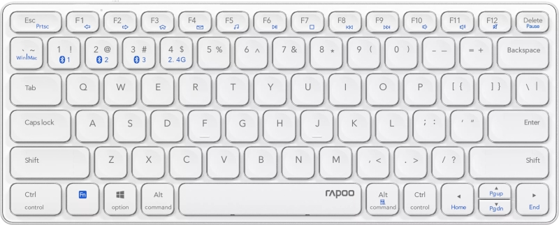 Rapoo E9600M Teclado Compacto Ultafino Inalambrico - Bluetooth y 2.4GHz - Base de Aluminio - Bateria Recargable Ecologica - Color Gris Rapoo E9600M Teclado Compacto Ultafino Inalambrico - Bluetooth y 2.4GHz - Base de Aluminio - Bateria Recargable Ecologica - Color Gris
