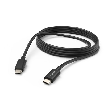 Hama Cable USB-C - Longitud 1m - USB-C a USB-C - 480 Mbit/s - 60W - Color Negro Hama Cable USB-C - Longitud 1m - USB-C a USB-C - 480 Mbit/s - 60W - Color Negro