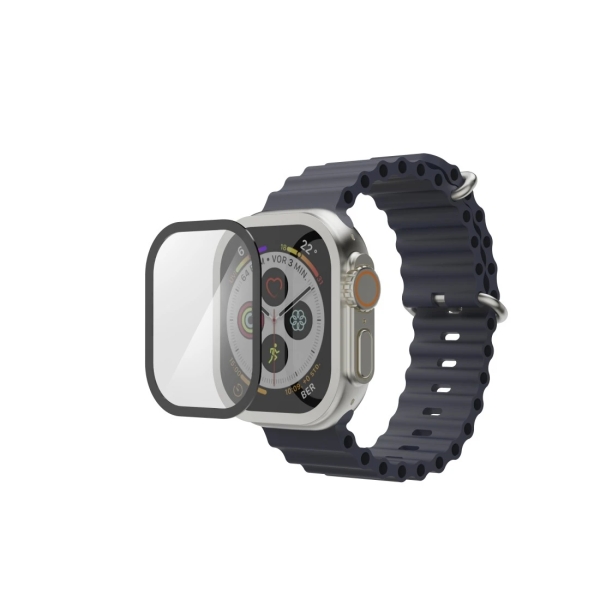 Hama Super Hybrid Protector de Pantalla para Apple Watch - 49mm - Antihuellas - Flexiglas rPET - Color Transparente