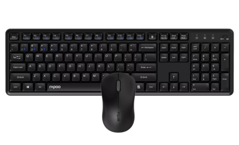 Rapoo 8150M Silent Pack Teclado + Raton Inalambricos - Bluetooth y 2.4GHz - Raton 1300 DPI - Autonomia hasta 12 Meses - Color Negro Rapoo 8150M Silent Pack Teclado + Raton Inalambricos - Bluetooth y 2.4GHz - Raton 1300 DPI - Autonomia hasta 12 Meses - Color Negro