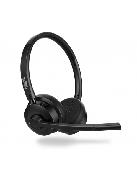 Urban Factory Movee Auriculares Supraaurales de Diadema para Conferencia - Bluetooth 5.3 - Color Negro