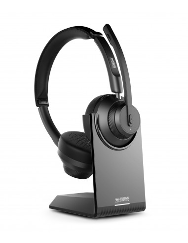 Urban Factory Movee Pro Auriculares Bluetooth 5.2 - Soporte de Carga - Microfono con Reduccion de Ruido Ambiental - Color Negro