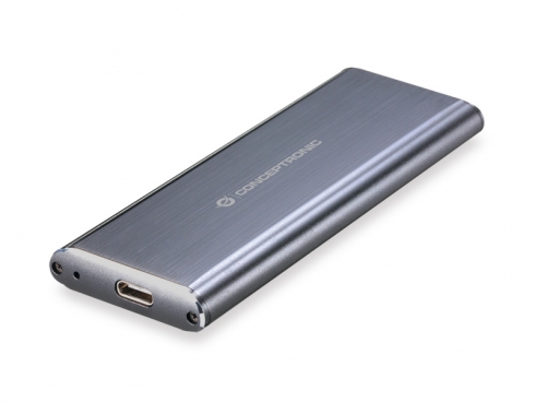 Conceptronic Caja Externa para Discos Duros SSD M2 SATA - USB-C/USB 3.1 Gen 2 - 10Gps - Gris