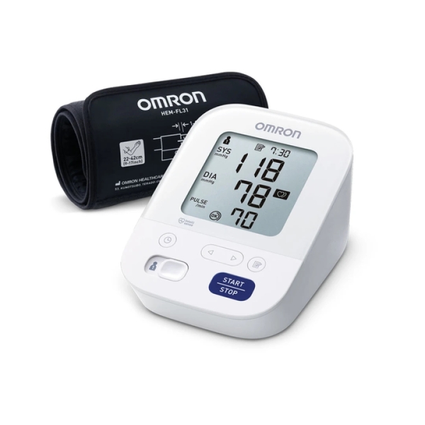 Omron M3 Comfort Tensiometro de Brazo - Deteccion Latido Arritmico - Intellisense - Validacion Clinica - Memoria 2 Usuarios y 60 Lecturas - Color Blanco Omron M3 Comfort Tensiometro de Brazo - Deteccion Latido Arritmico - Intellisense - Validacion Clinica - Memoria 2 Usuarios y 60 Lecturas - Color Blanco