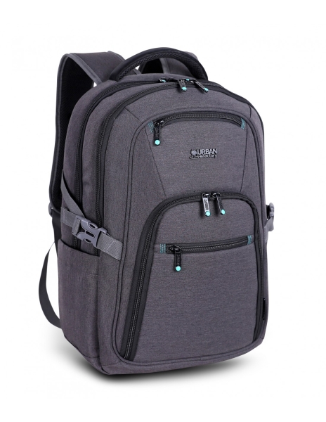 Urban Factory Heavee Green Mochila de Viaje para Portatil 17.3\" - Ecologica - Color Gris