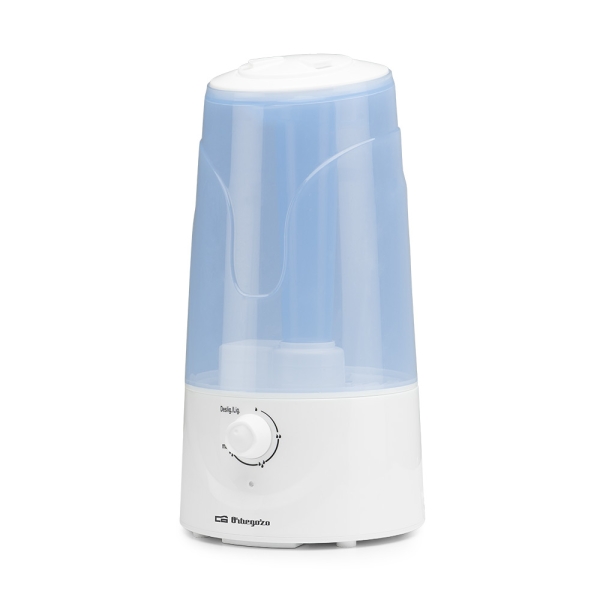 Orbegozo HU 2032 Humidificador Ultrasonico de 300mL/h - Potencia 25W - Deposito de 3L - Purifica y Neutraliza Malos Olores - Caudal Regulable - Bandeja para Aceites Aromaticos - Doble Salida de Vapor - Apagado Automatico - Indicador LED - Color blanco y a