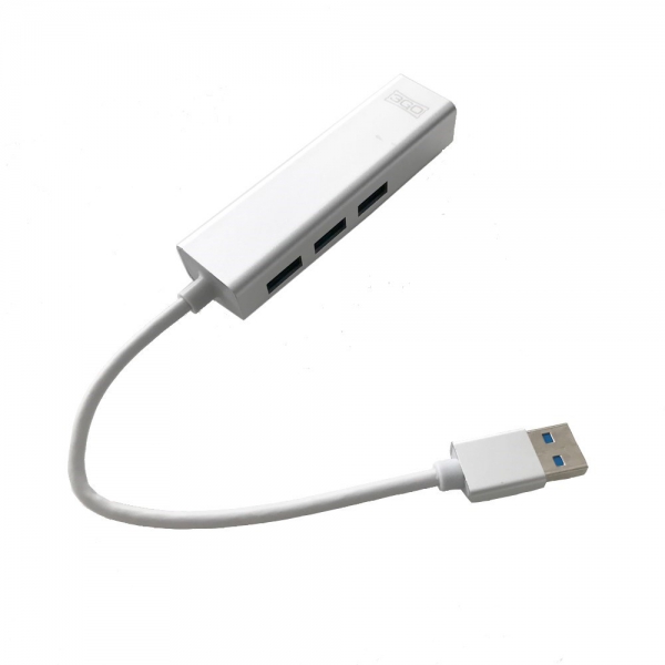 3Go Hub USB 3.0 - 3 Puertos USB + 1 Puerto Ethernet RJ-45 10/100