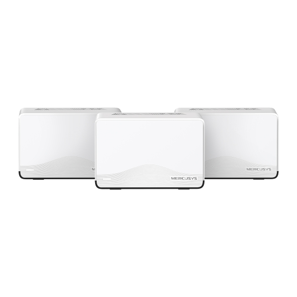 Mercusys Halo H27BE Pack de 3 Sistema Mesh Wi Fi 7 BE3600 - Cobertura Hasta 650m2 - Velocidad hasta 3600 Mbps - Color Blanco