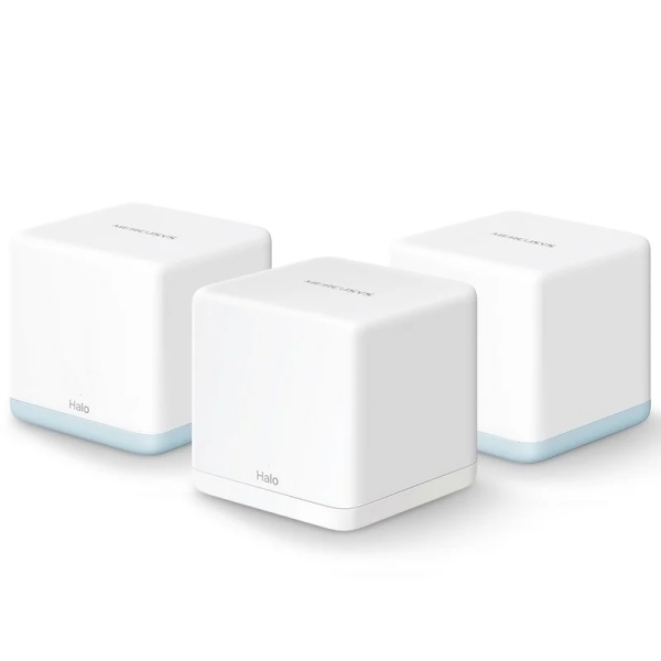 Mercusys Halo H32G Sistema Wi-Fi 5 Mesh AC1200 Dual Band - 3 Unidades Halo - Cobertura hasta 320 m² - Color Blanco Mercusys Halo H32G Sistema Wi-Fi 5 Mesh AC1200 Dual Band - 3 Unidades Halo - Cobertura hasta 320 m² - Color Blanco