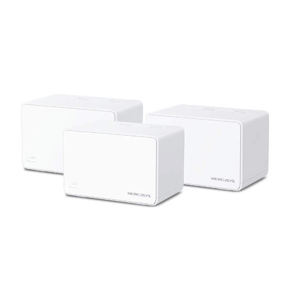 Mercusys Halo H80X Pack de 3 Unidades Sistema Wi Fi 6 Mesh AX3000 - Cobertura Hasta 650m2 - Velocidad hasta 3000 Mbps - Color Blanco