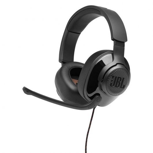 JBL Quantum 200 Auriculares Gaming con Microfono - Diadema Ajustable - Control en Auricular - Cable Trenzado de 1.20m - Color Negro